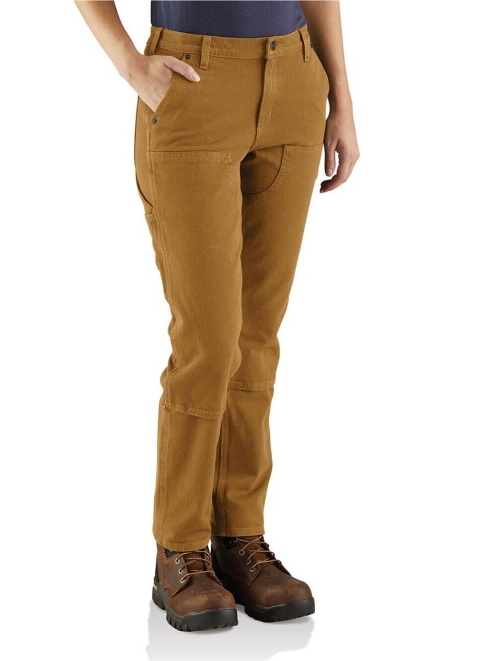 Sz 16W Carhartt Women's Rugged Flex Double Front Work Pants Carhartt Brown EUC